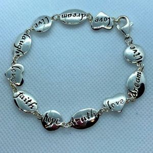 Sterling Silver 925 Bracelet 7.5” with Lobster Clasp